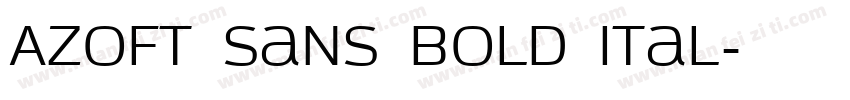 Azoft Sans Bold Ital字体转换